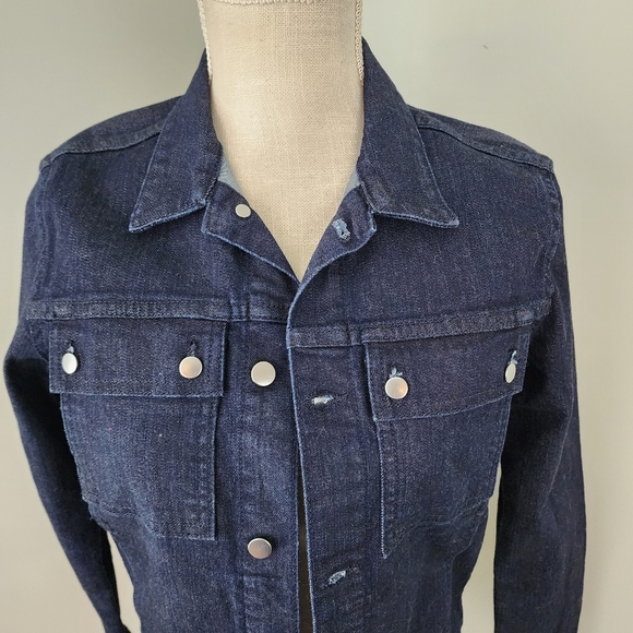 Kate Spade Saturday Dark Blue Denim Button Up Jacket Size XS - Picture 2 of 8